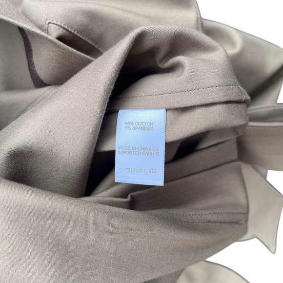 Bill Blass New York Dark Mink Stretch Cotton Shirt Dress NWT Size 6 - Picture 15 of 16